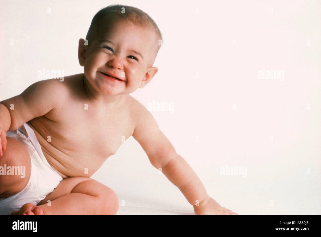 Baby smiling MR 760 Stock Photo