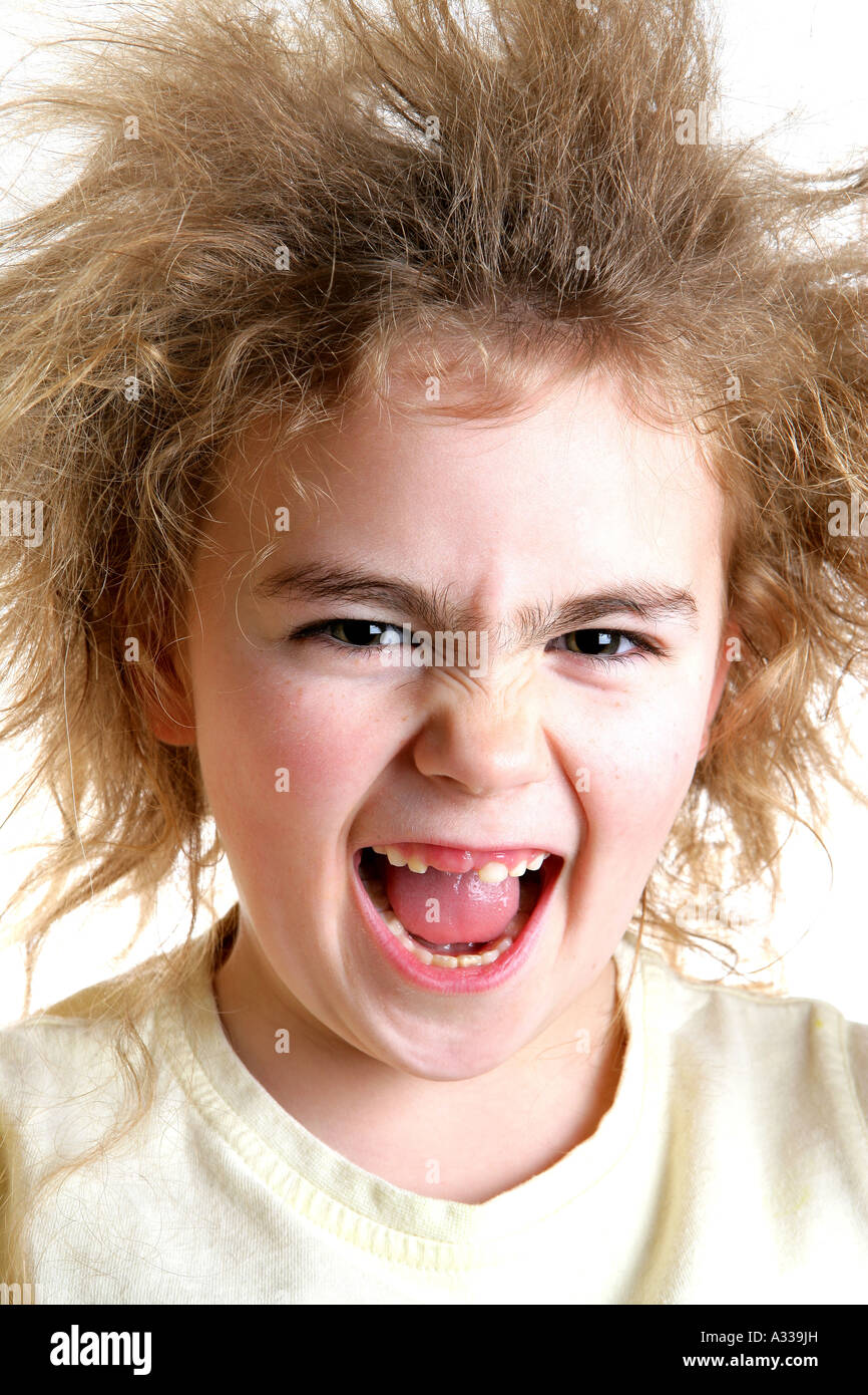 Young Girl Frowning Model Released Stock Photo - Alamy