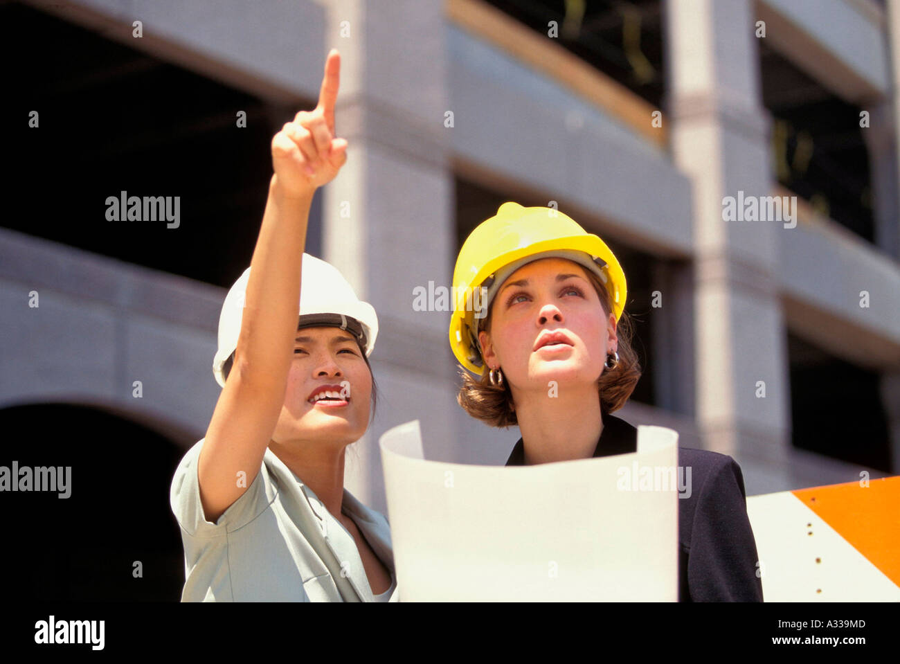 Woman architects on site B3D Stock Photo