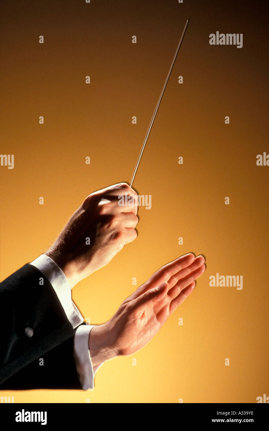 Conductor with baton M C77 Stock Photo Alamy