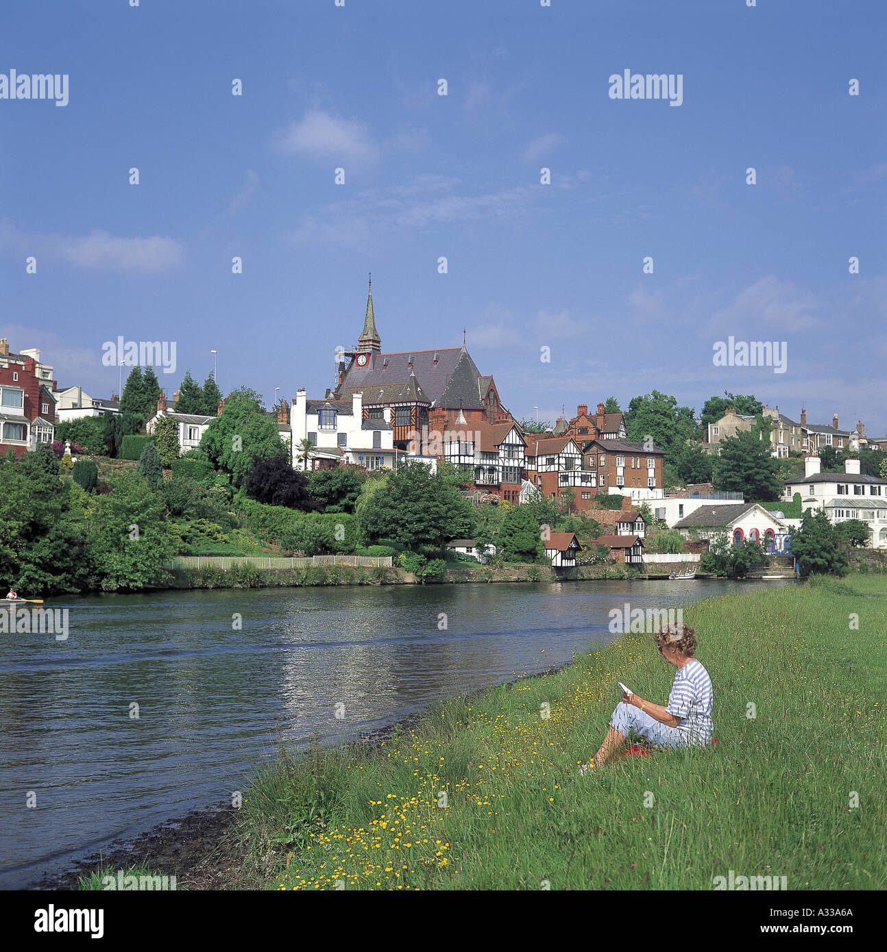 River Dee at Chester Stock Photo Alamy