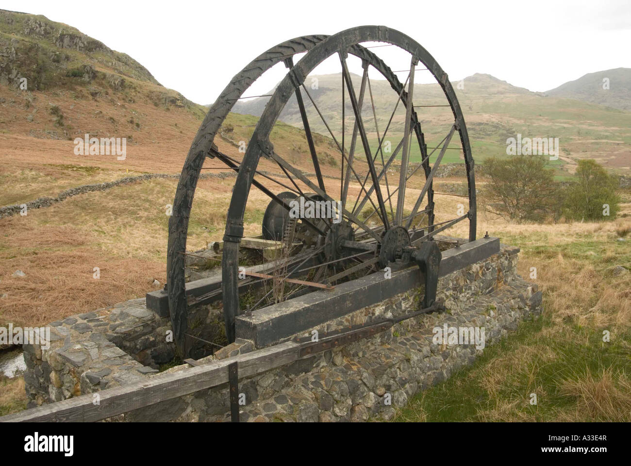 Disused Slate Industry Machinery Cwm Pennant near Tremadog Snowdonia