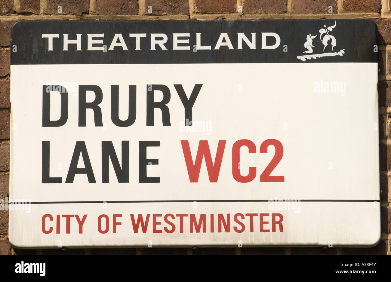 Drury Lane WC2 street sign. City of Westminster] Covent Garden  London England 2006 2000S HOMER SYKES Stock Photo