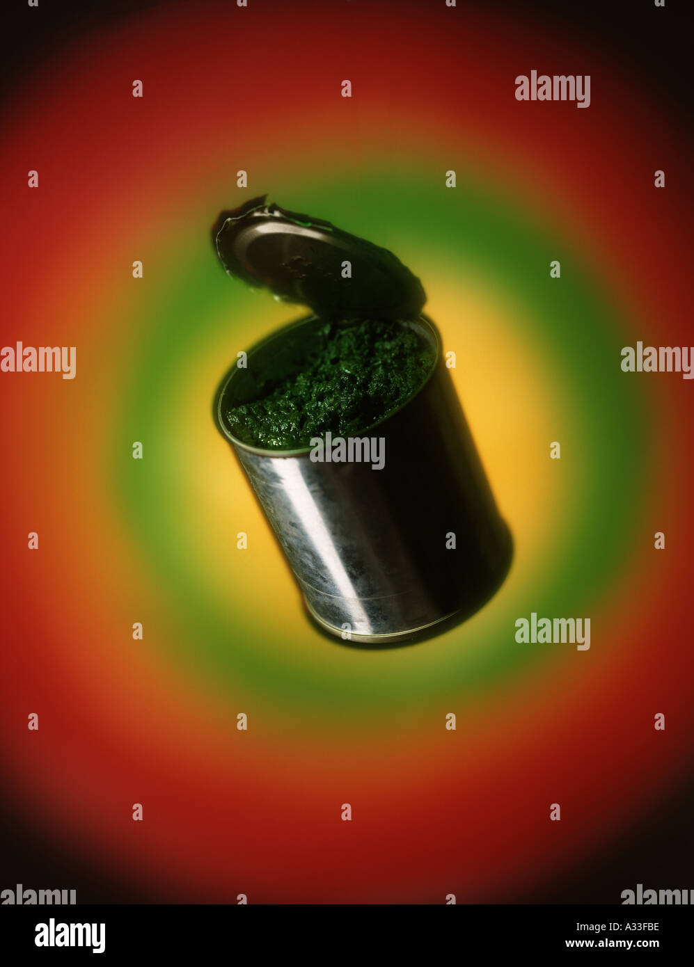 Spinach in Can Stock Photo - Alamy