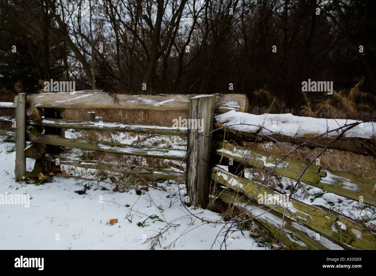 Post and rail fence Stock Photo - Alamy