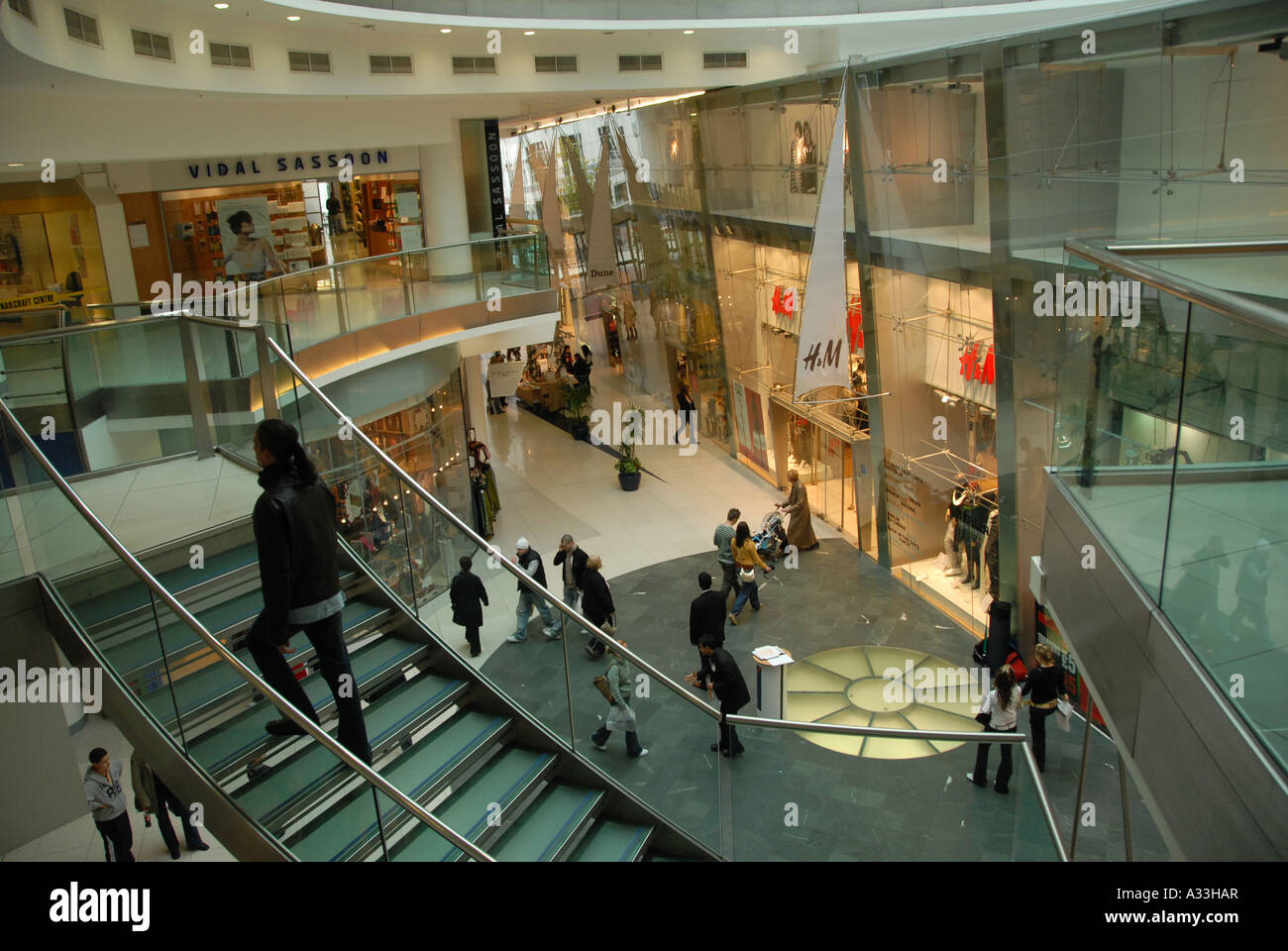 Interior Capitol Shopping Centre Cardiff City Centre South Wales Stock