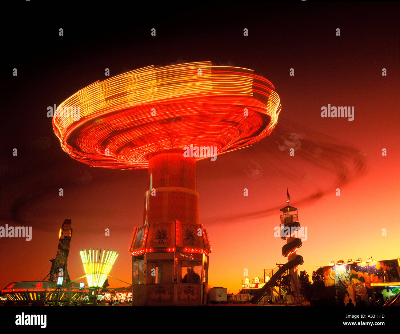 Amusement park ride Stock Photo Alamy
