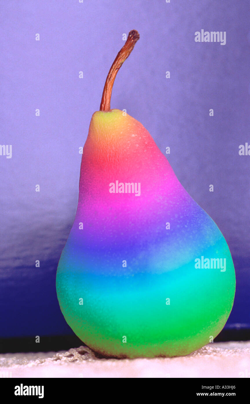 Multicolored pear Stock Photo