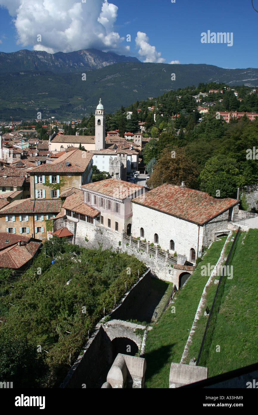 Museo Storico Italiano della Guerra in a castle overlooking Rovereto, Trentino, Italy Stock Photo
