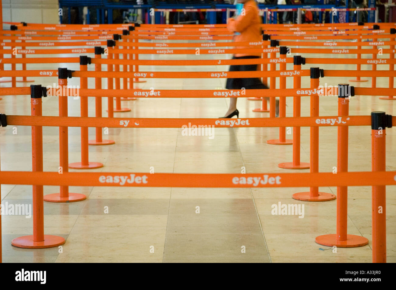 EasyJet check in area at John Lennon Airport Liverpool Stock Photo