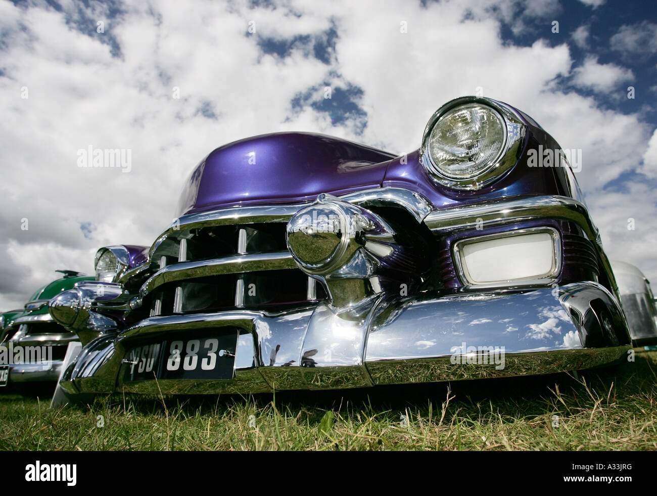 an american muscle car hot rod taken with a polarizing filter Stock Photo