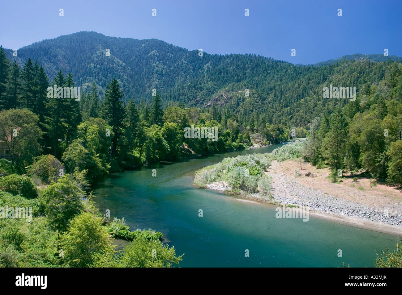 The Trinity River of northern California Stock Photo Alamy