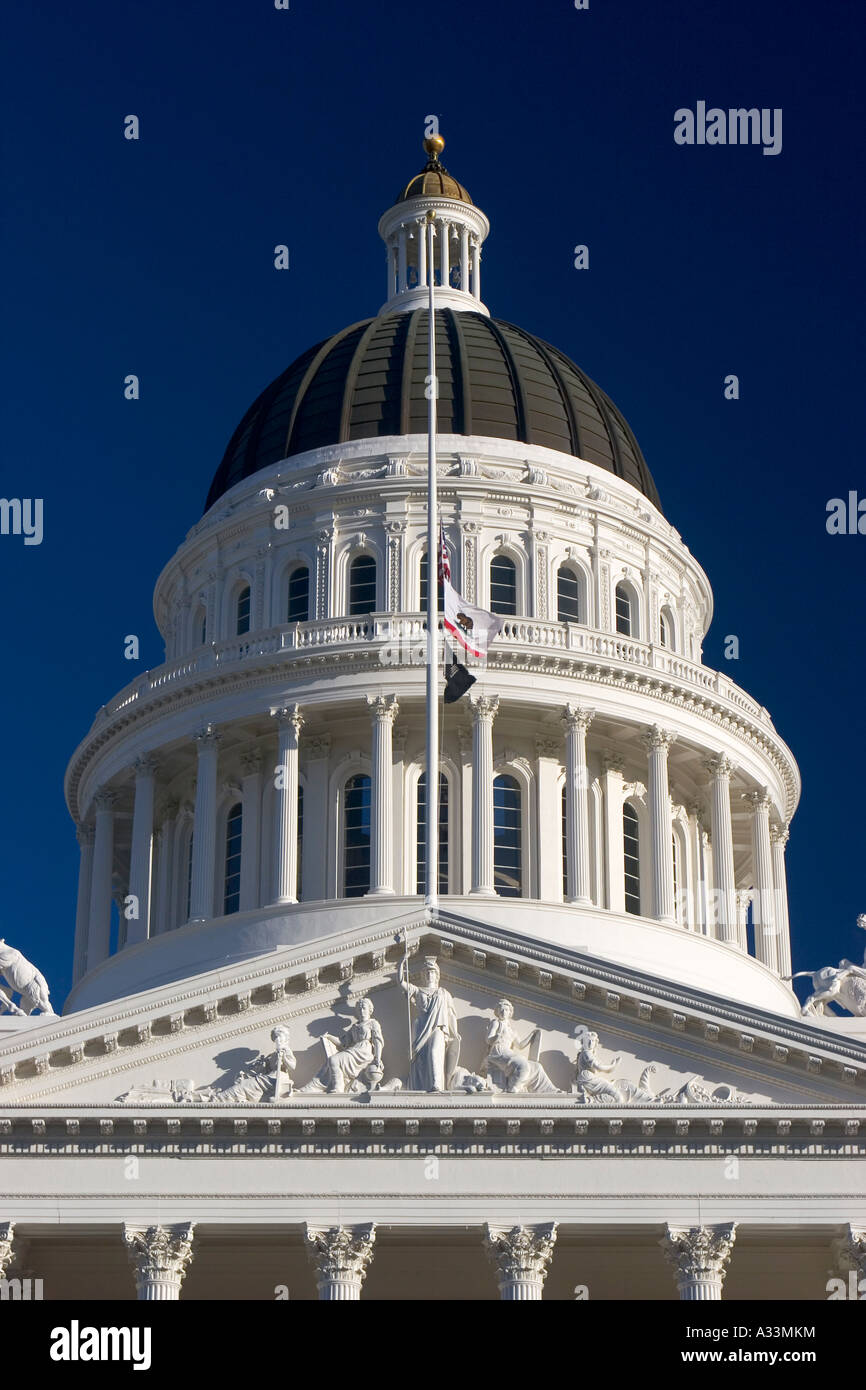 The California State Capitol Building in downtown Sacramento, California. Stock Photo