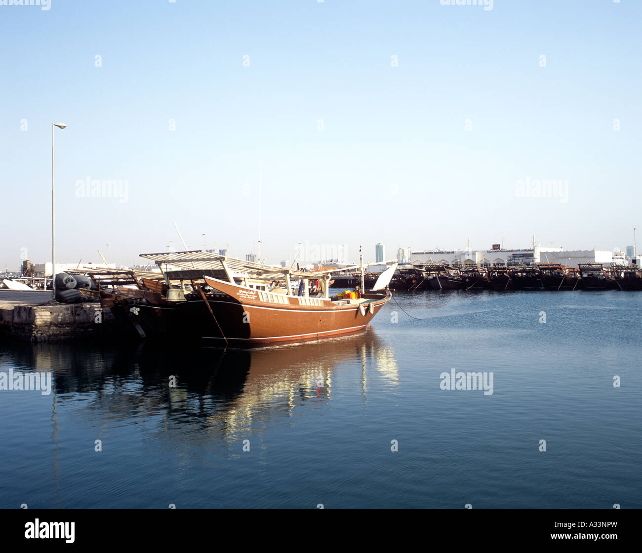FISHING HARBOR IN DOHA QATAR Stock Photo Alamy