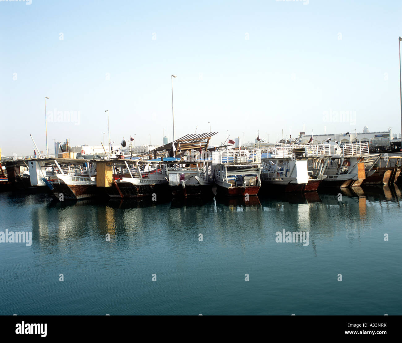 FISHING HARBOR IN DOHA QATAR Stock Photo Alamy