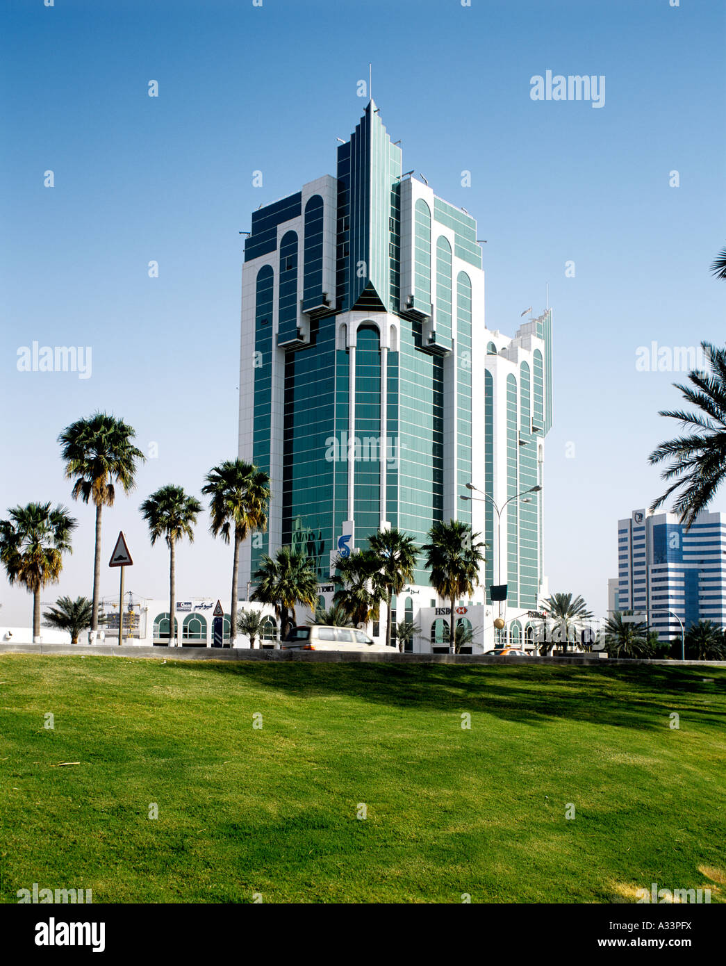 HIGH RISE BUILDINGS IN DOHA QATAR Stock Photo