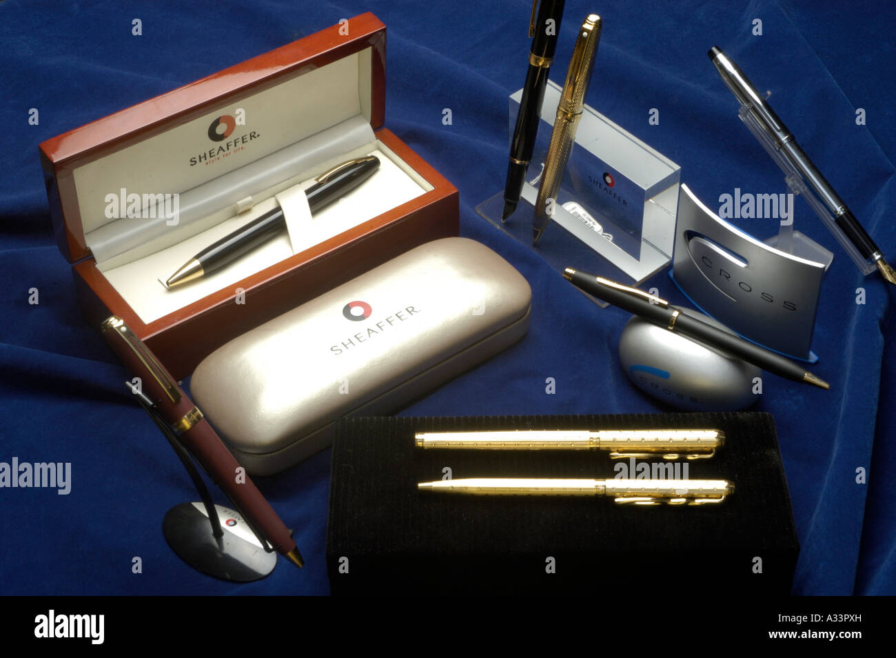 TOP BRAND PENS Stock Photo