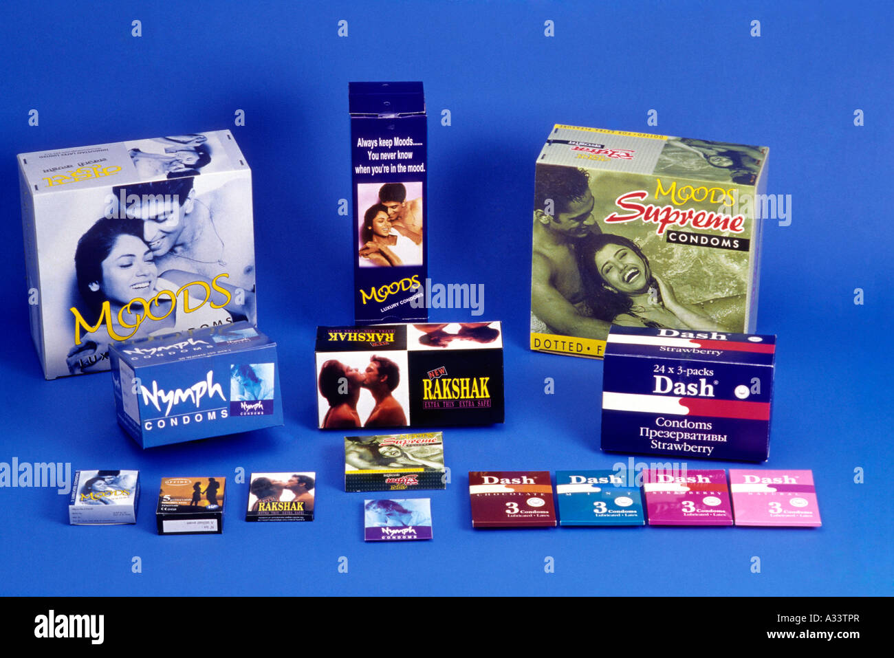 PRODUCTS FROM HINDUSTAN LATEX KERALA Stock Photo