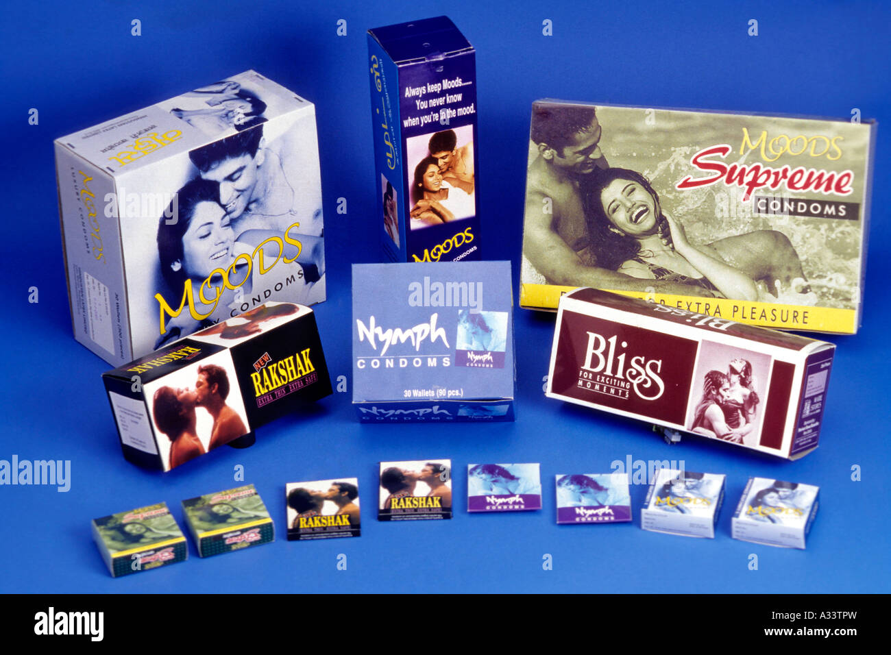 PRODUCTS FROM HINDUSTAN LATEX KERALA Stock Photo