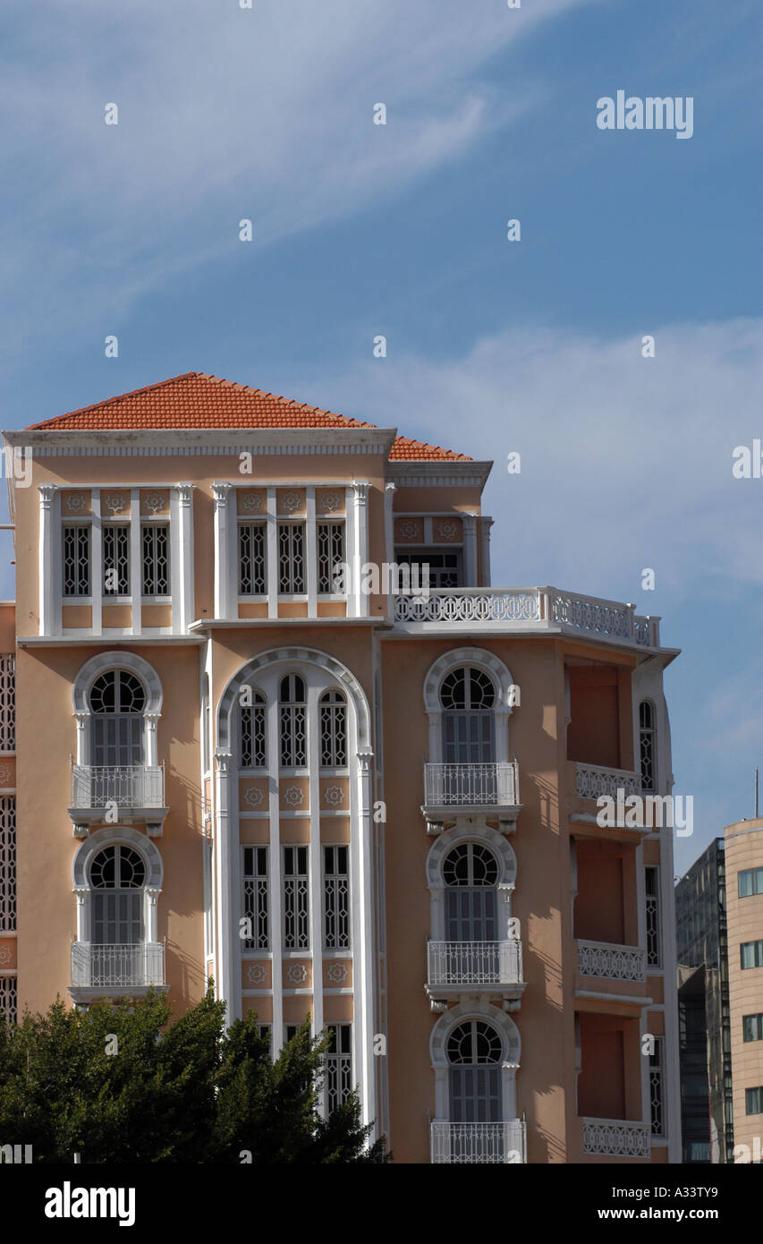 Downtown Beirut Lebanon, Newly renovated buildings Stock Photo