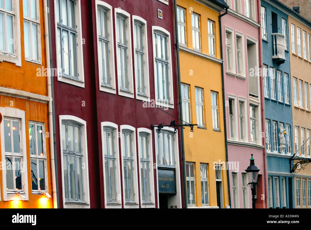 Colourful houses Nyhavn Copenhagen Denmark Stock Photo Alamy
