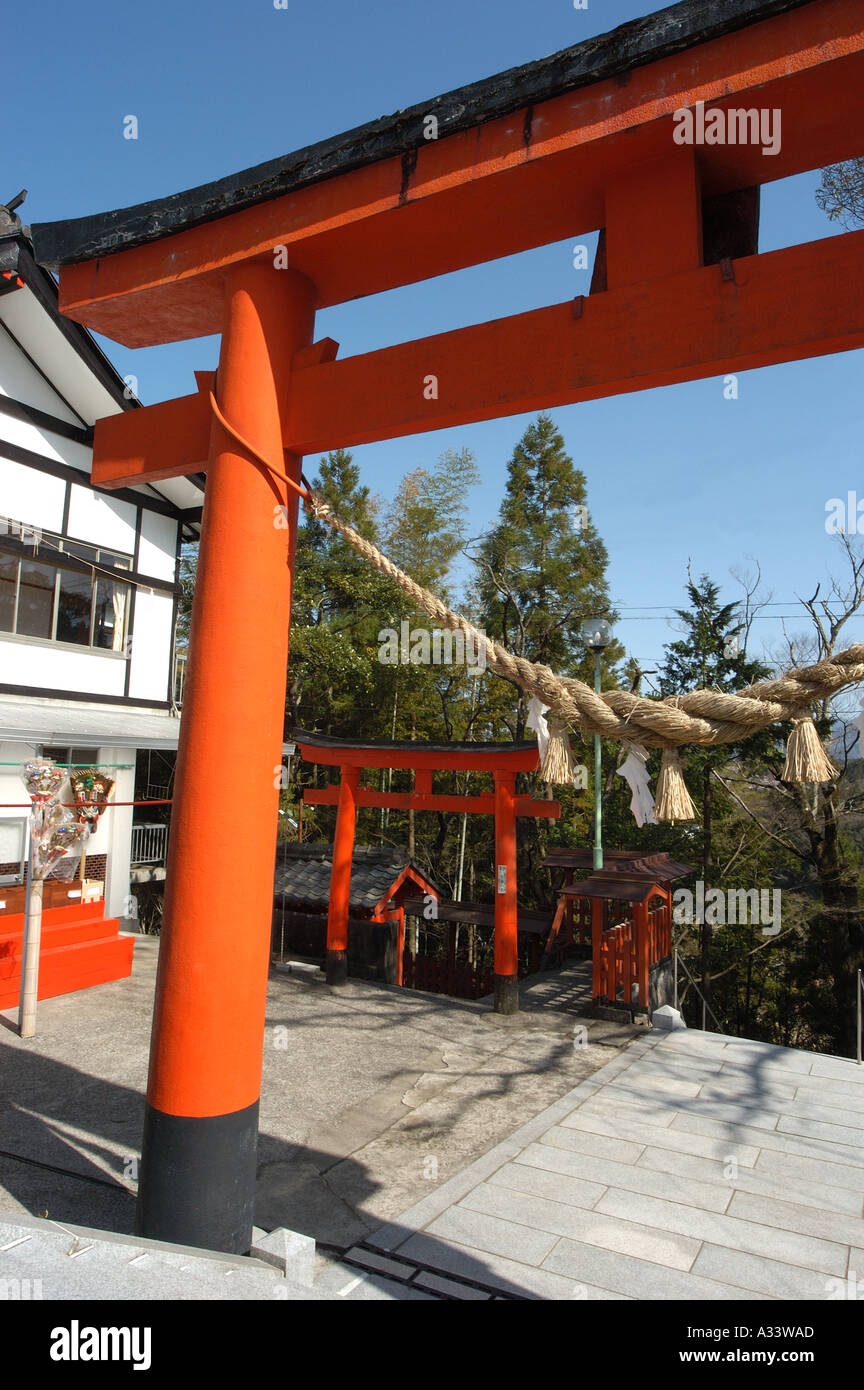 Torii shrine entrance Taketa Jinja shrine Taketa city Oita prefecture