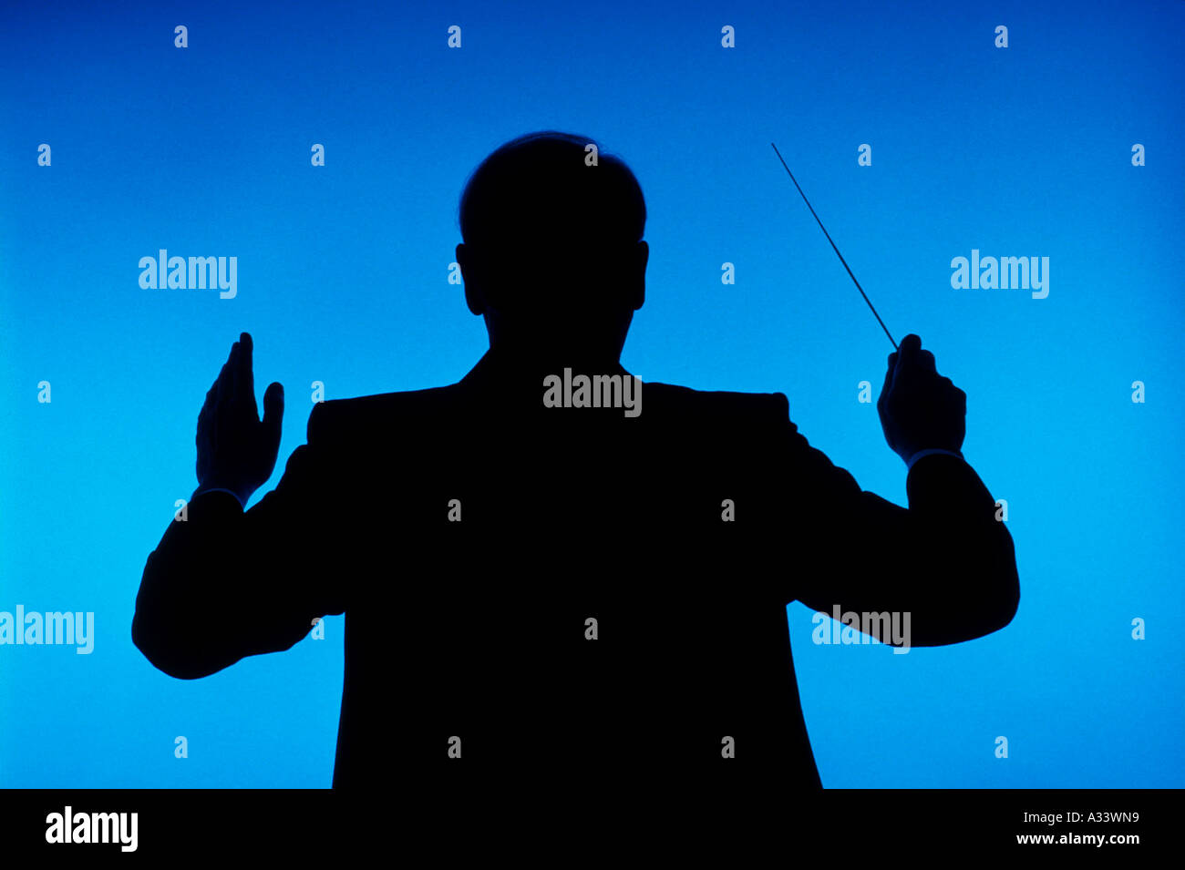 Conductor with baton 0A1 Stock Photo Alamy