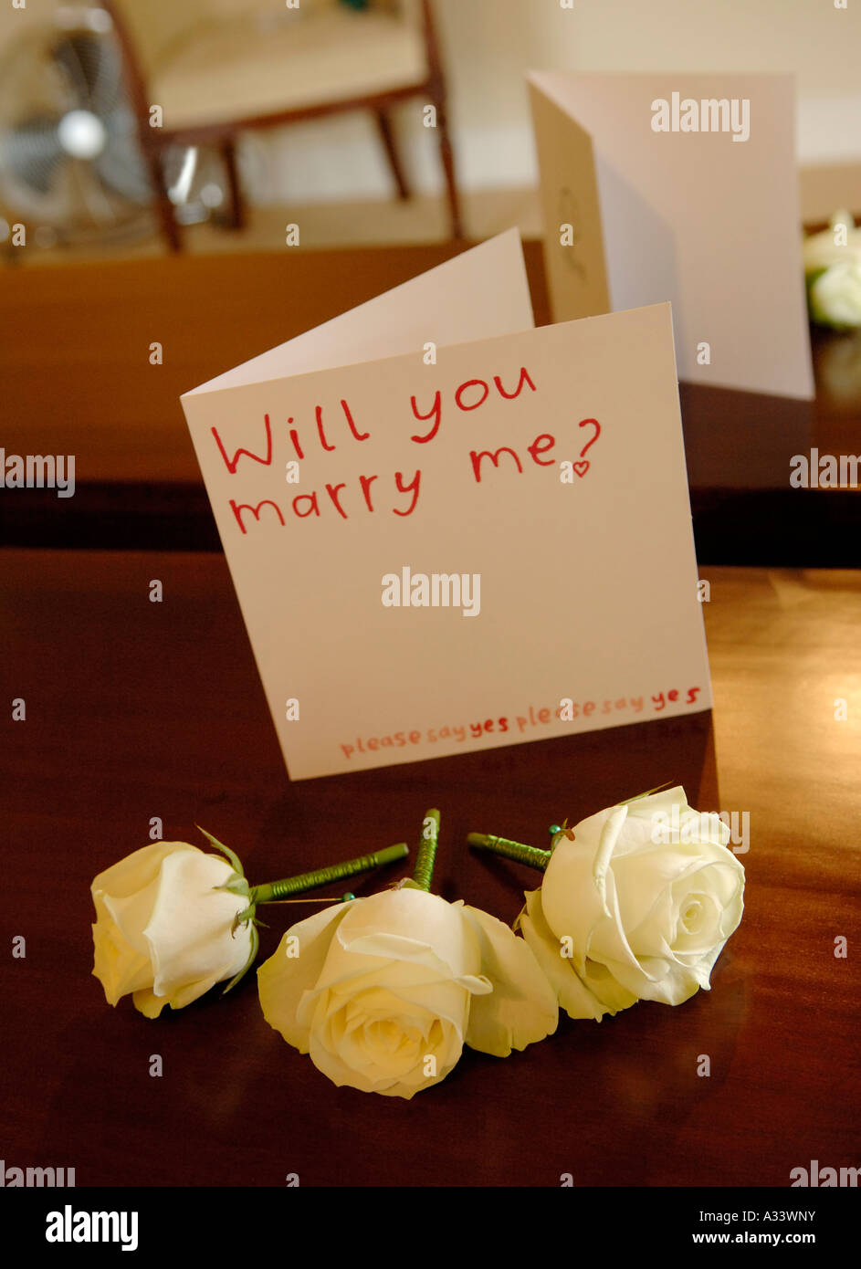 Will You Marry Me Wedding Card Stock Photo Alamy