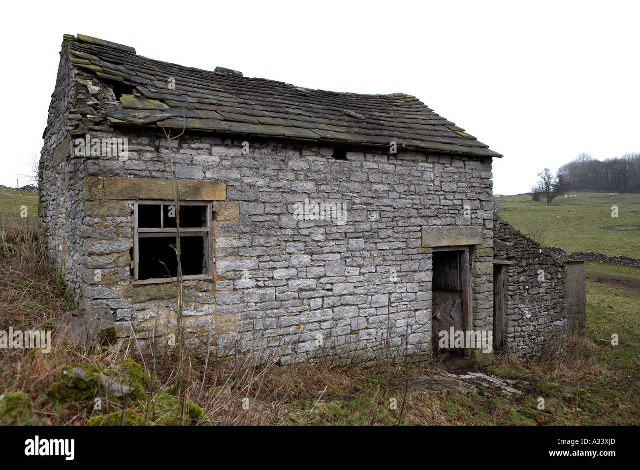 Deserted farmhouse, Youlgreave, Peak District National Park, Derbyshire
