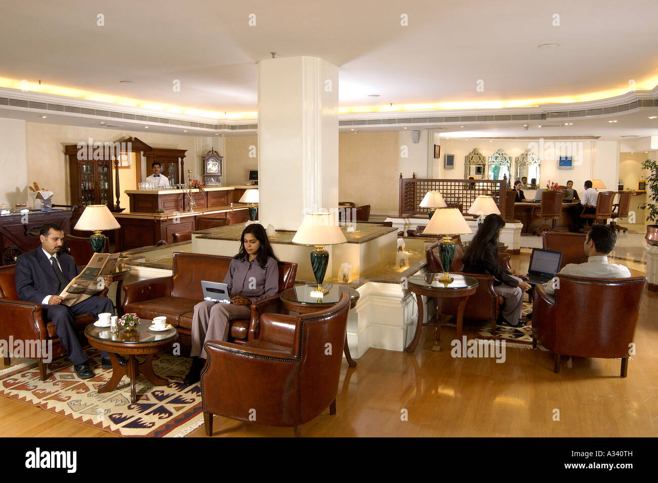 Interiors Of Muthoot Plaza Hotel Trivandrum Stock Photo
