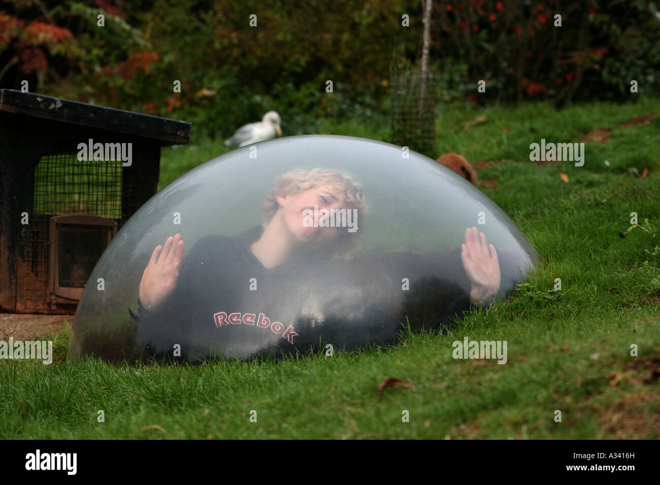 boy in a bubble Stock Photo Alamy