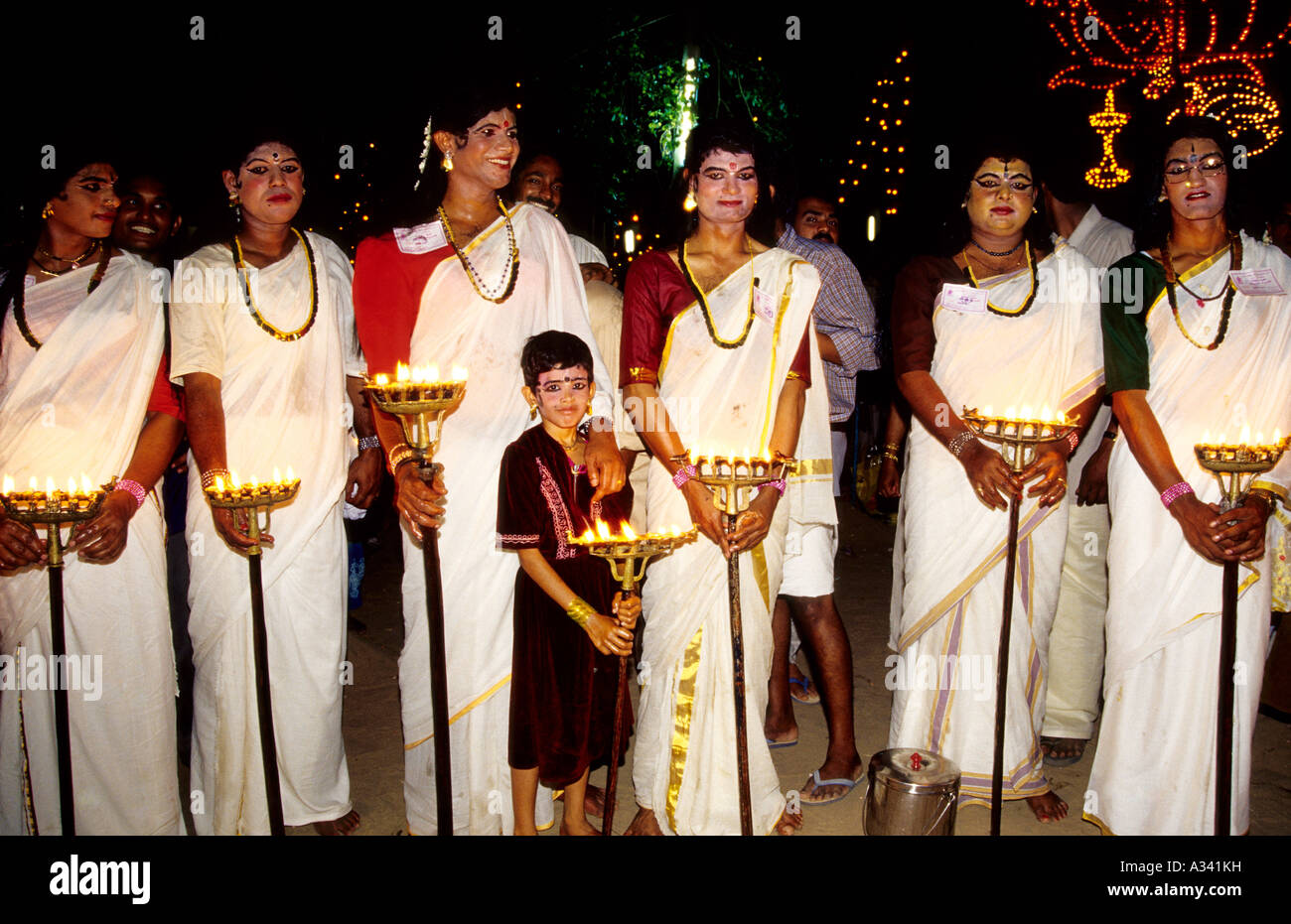 Chamayavilakku festival kottankulangara temple in hires stock