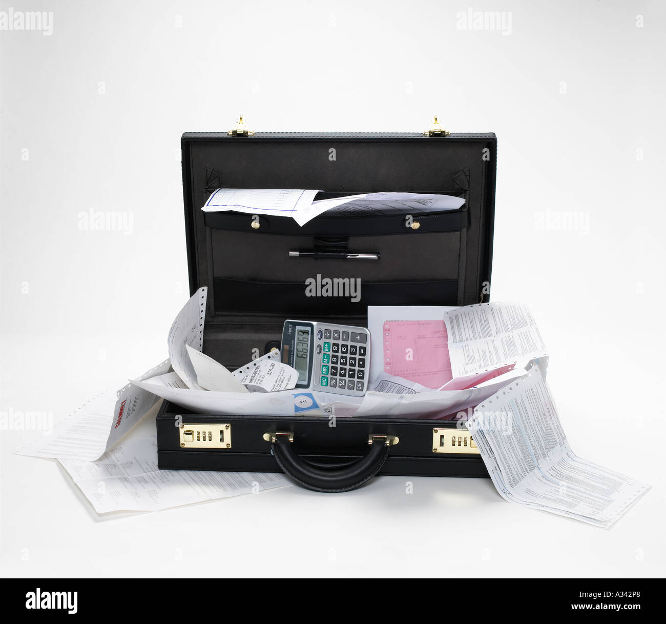 Open briefcase bills hires stock photography and images Alamy