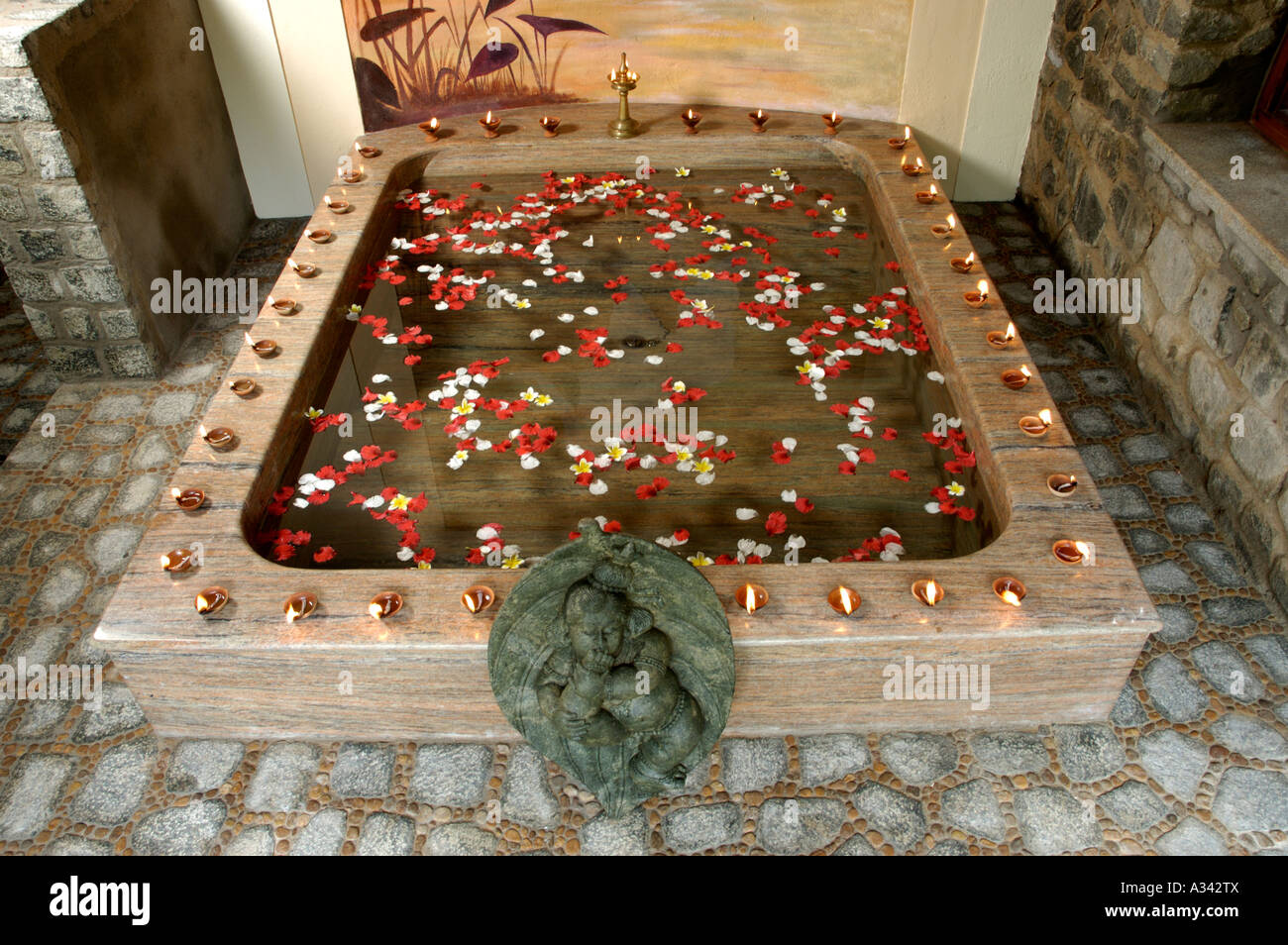 AYURVEDA SPA OF SURYASAMUDRA BEACH GARDEN KOVALAM TRIVANDRUM Stock