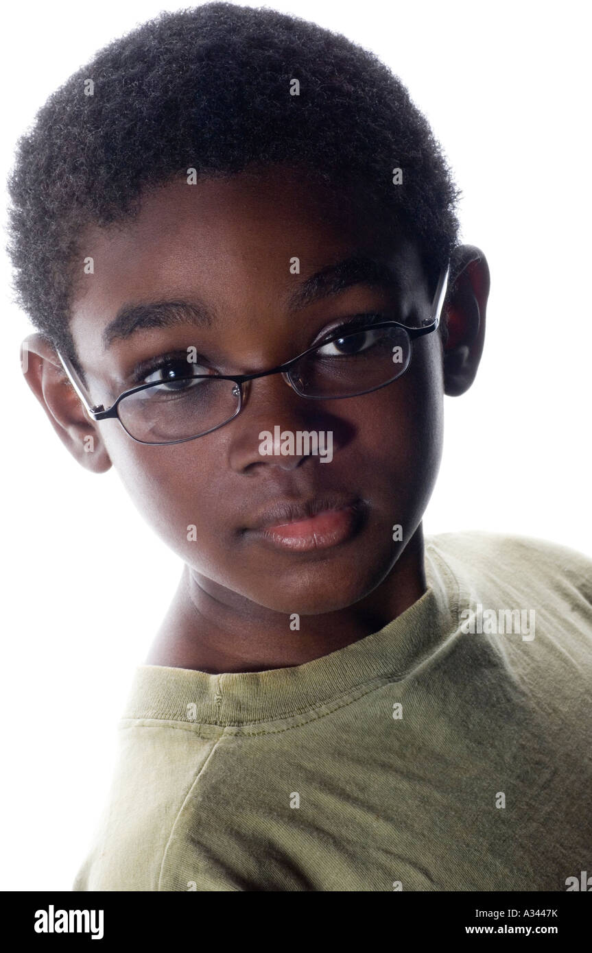 Boy wearing glasses Stock Photo