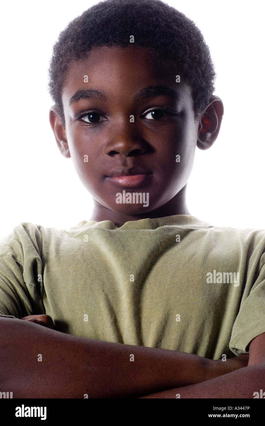 Confident young kid Stock Photo