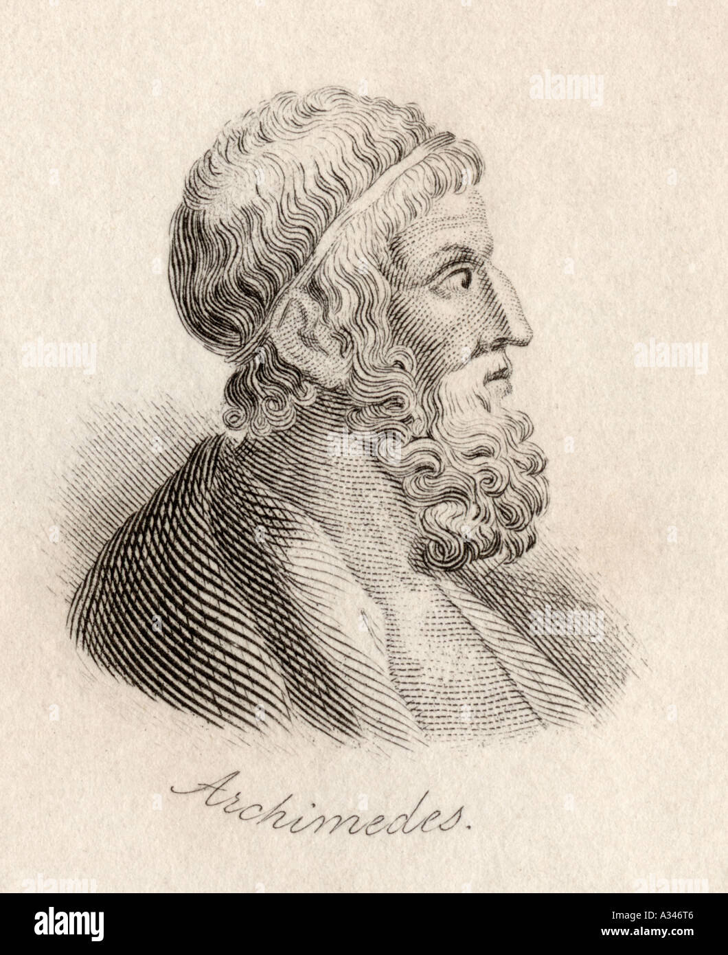 Archimedes of Syracuse, c.287 BC - c.212 BC. Greek mathematician, physicist, engineer, inventory and astronomer. Stock Photo