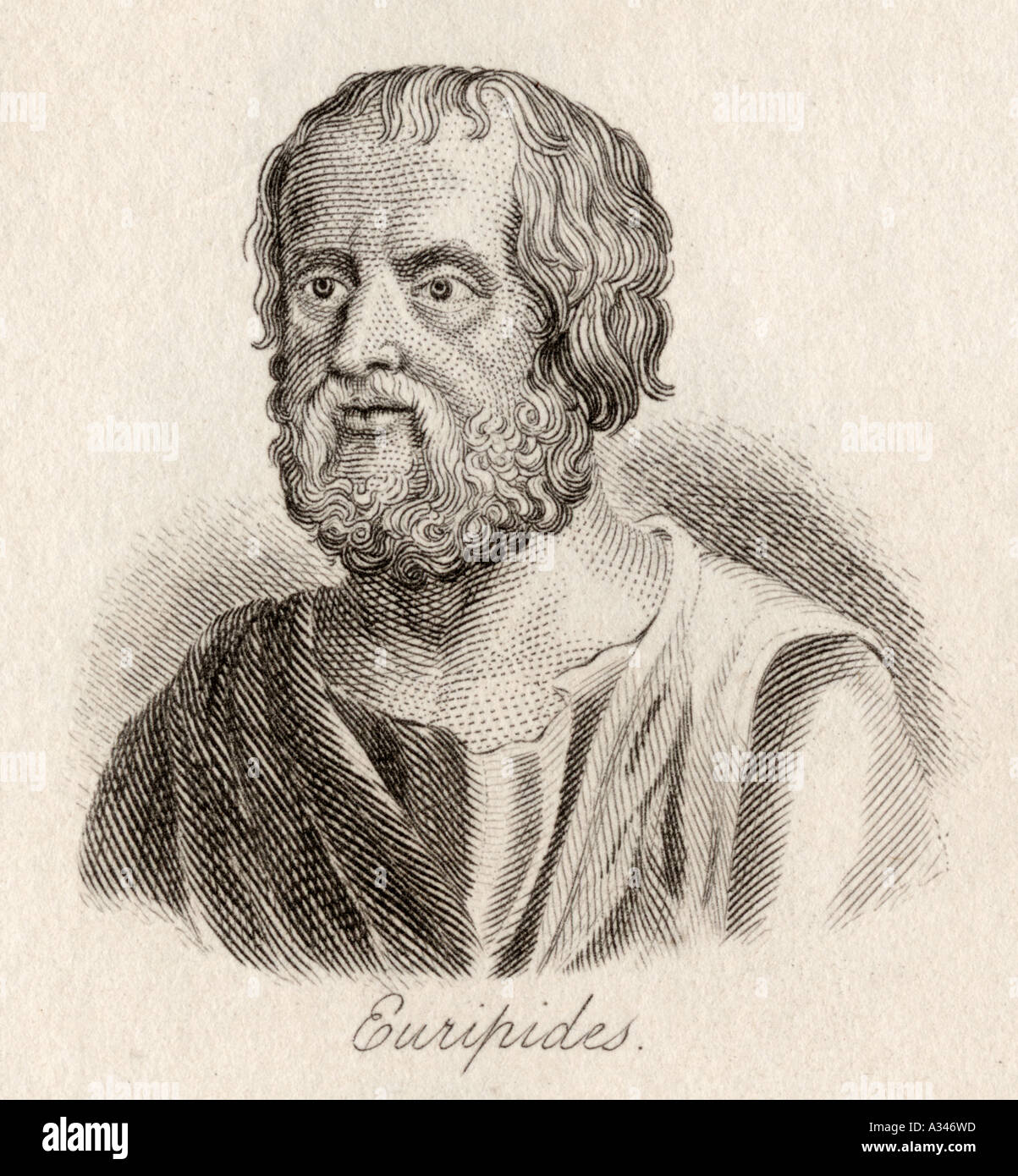 Euripides, c. 480 – c. 406 BC.  Ancient Greek dramatist and tragic poet. Stock Photo