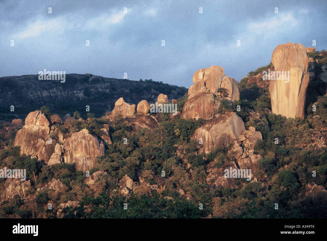 Granite Outcrops or Kopjies Stock Photo