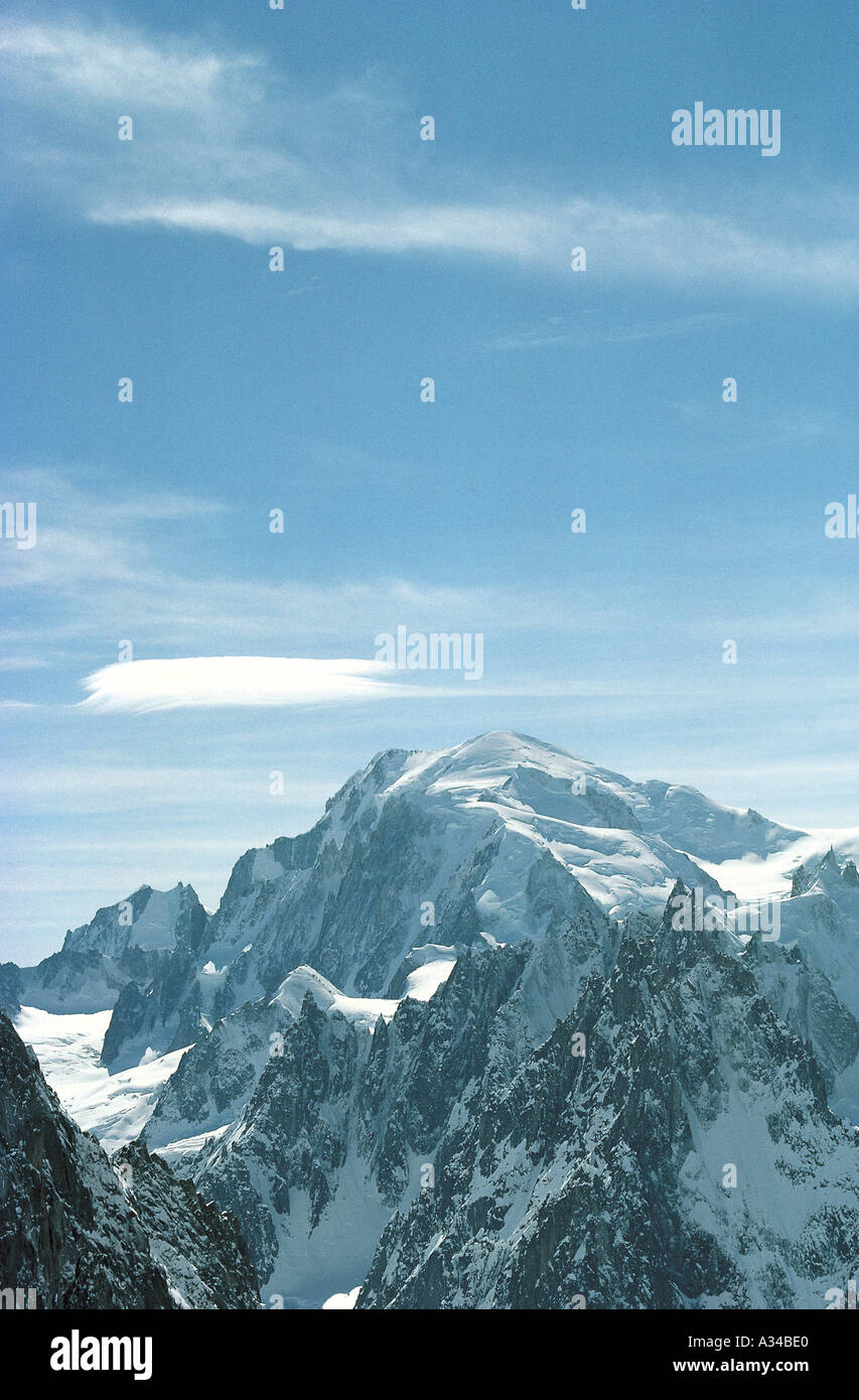 Chamonix aiguilles seen from chamonix mont blanc hi-res stock ...