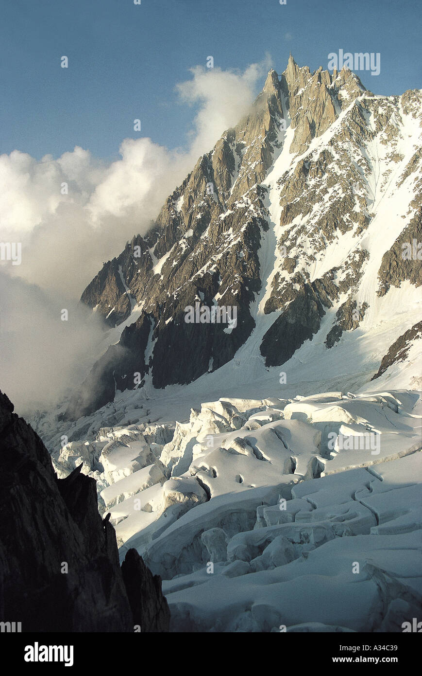 Europe France French Alps Mont Blanc Massif Aiguille du Midi 12 605 ...