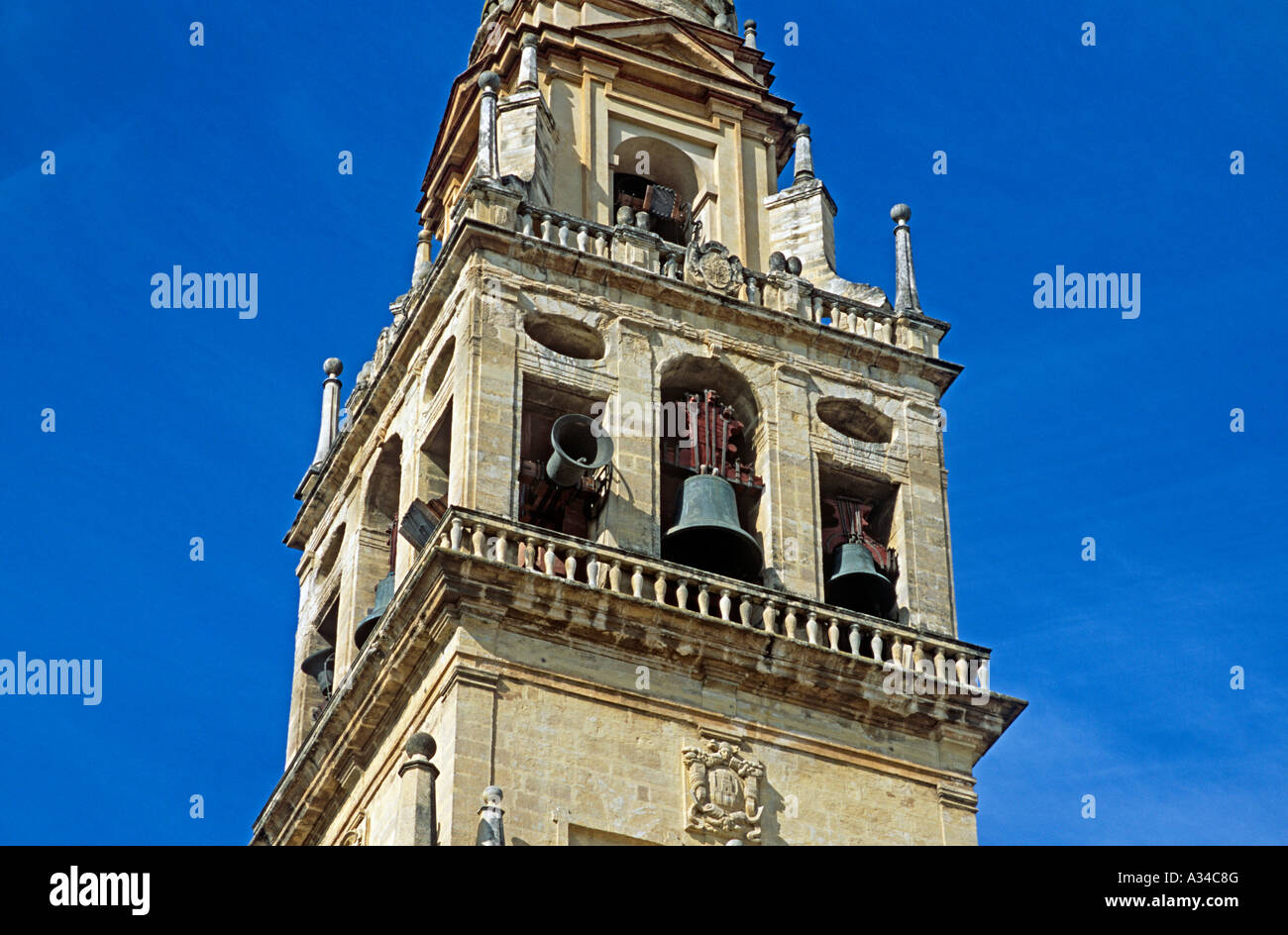 Bells ringing in bell tower, La Mezquita Cathedral, Cordoba, Spain Stock  Photo - Alamy