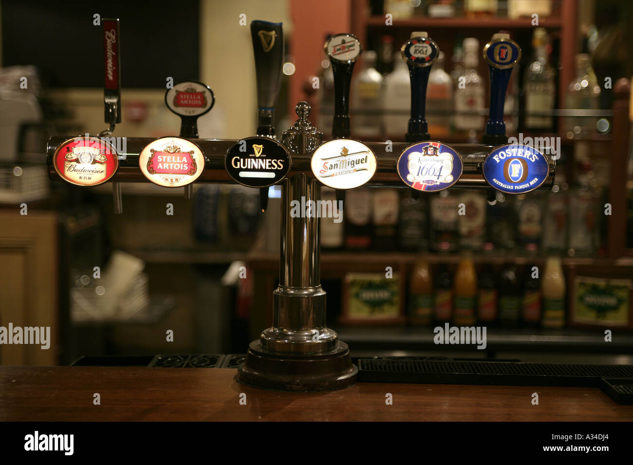Beer taps Stock Photo Alamy