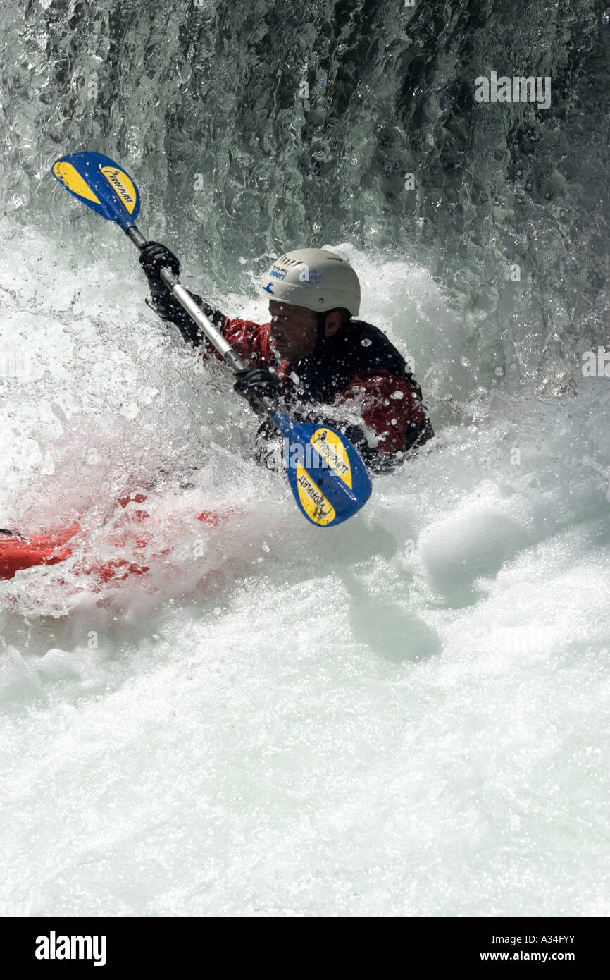 kayaking in white water Stock Photo - Alamy