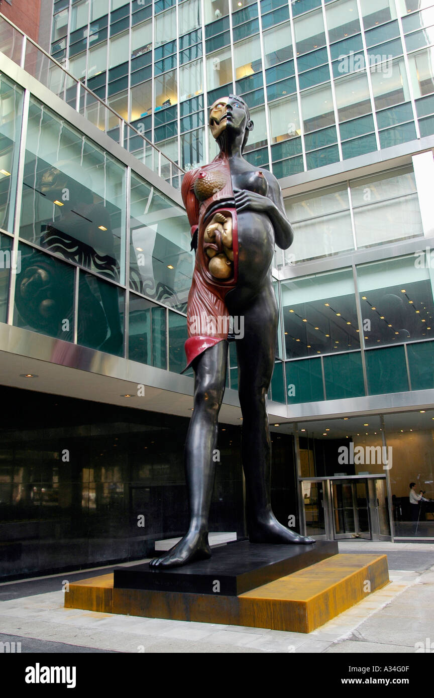 The sculpture The Virgin Mother by the artist Damien Hirst on display at the  Lever House in New York City Stock Photo - Alamy
