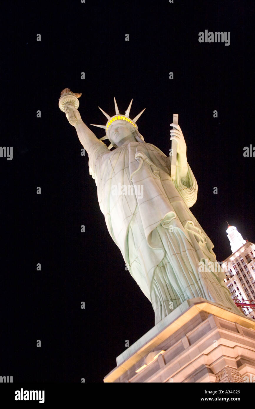 Miniature statue of Liberty New York New York Hotel and casino Las Vegas NV Nevada USA Stock