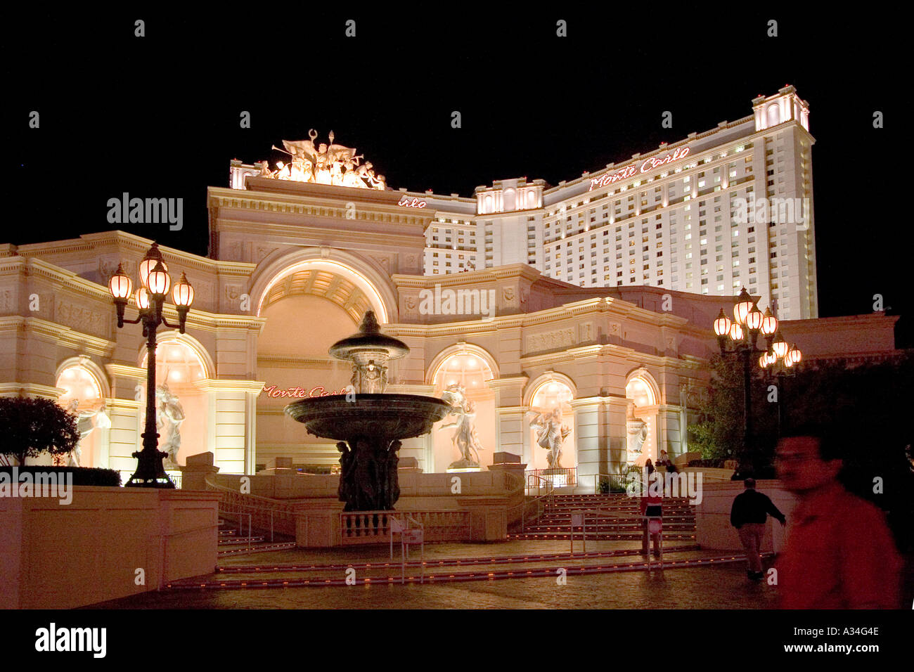 Monte Carlo Hotel Casino On The Strip Las Vegas Nevada Usa Nv Stock Photo Alamy