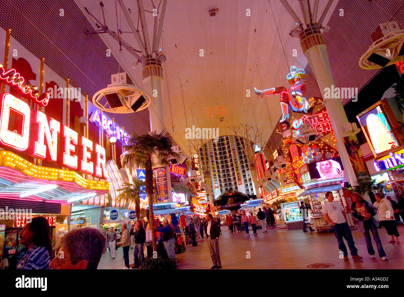 Fantastic Light Show At The Old Strip Freemont Street Las Vegas