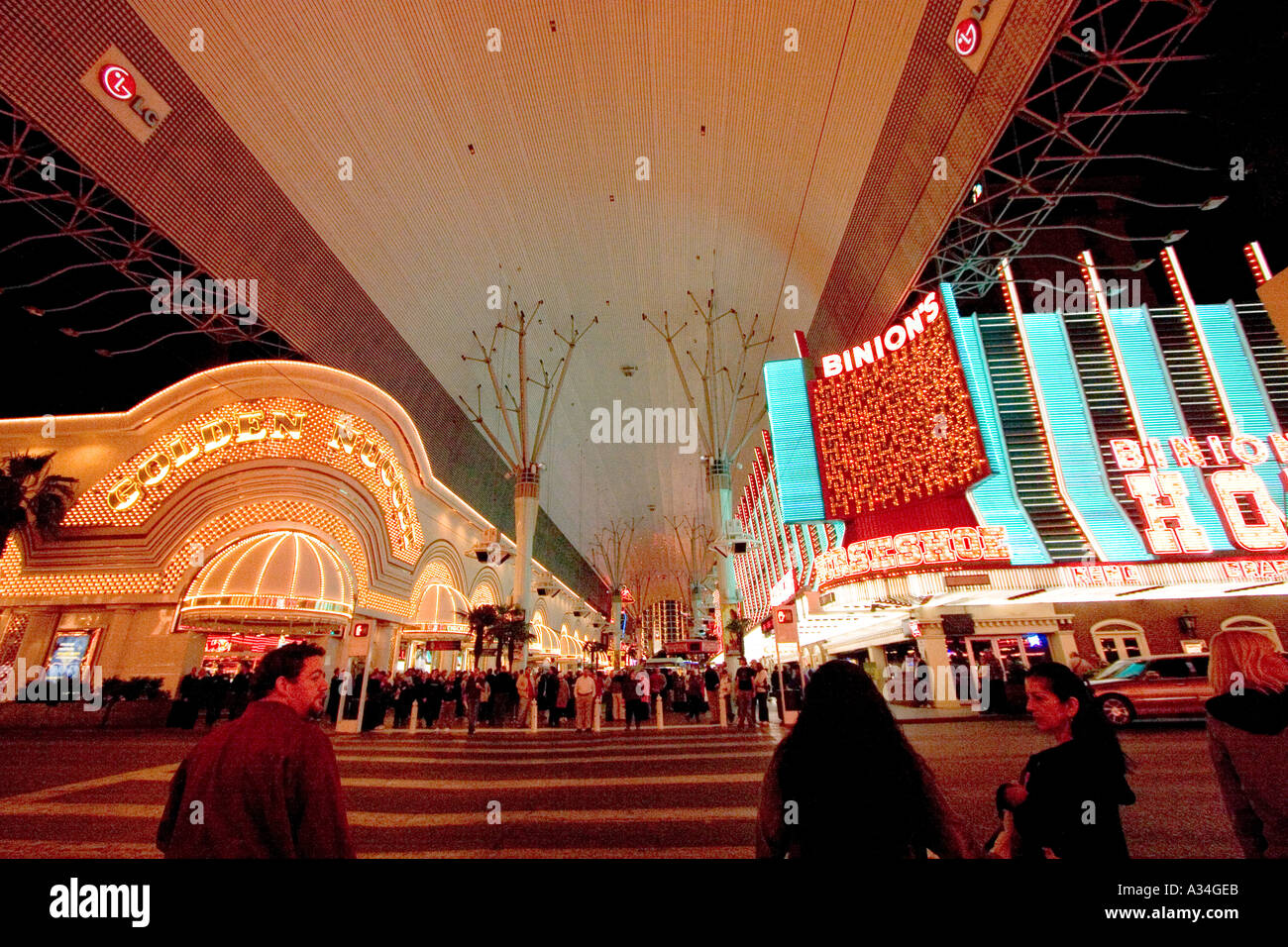 Fantastic light show at The old strip Freemont Street Las Vegas Nevada