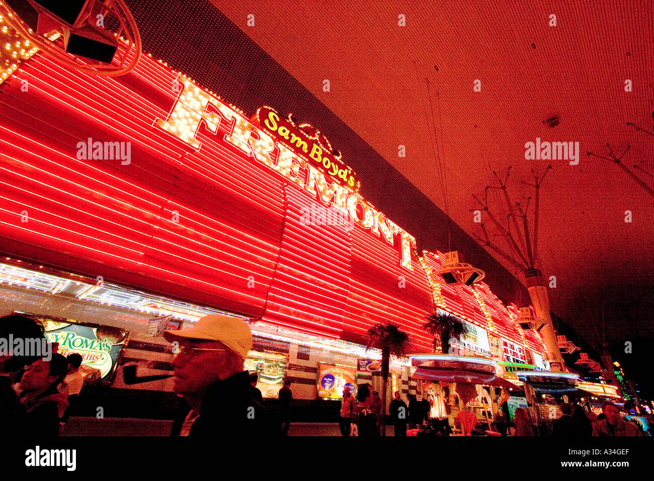 Fantastic light show at The old strip Freemont Street Las Vegas Nevada
